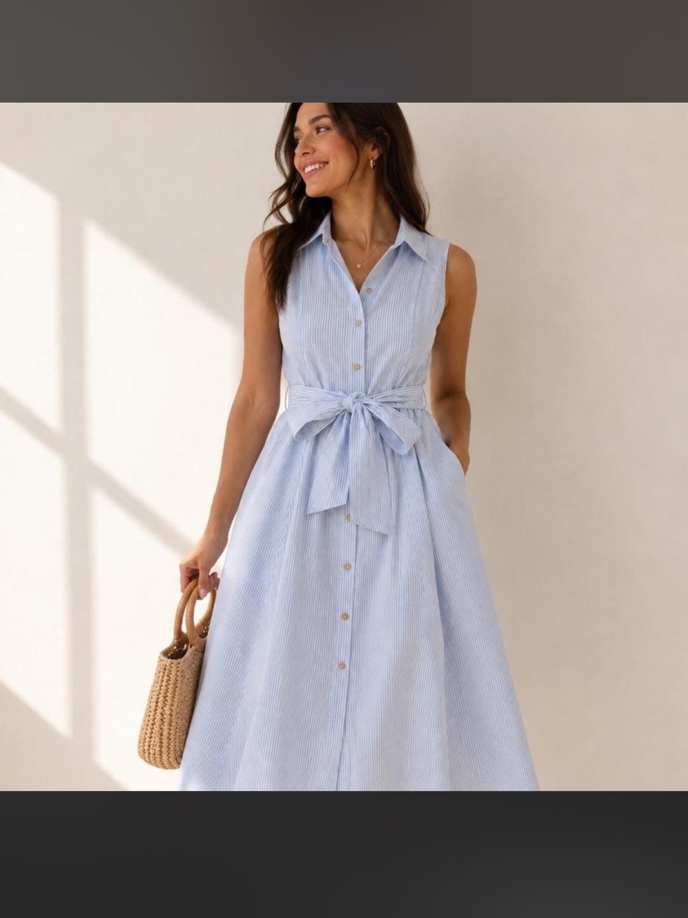 Anne Klein Diane seersucker dress shirt